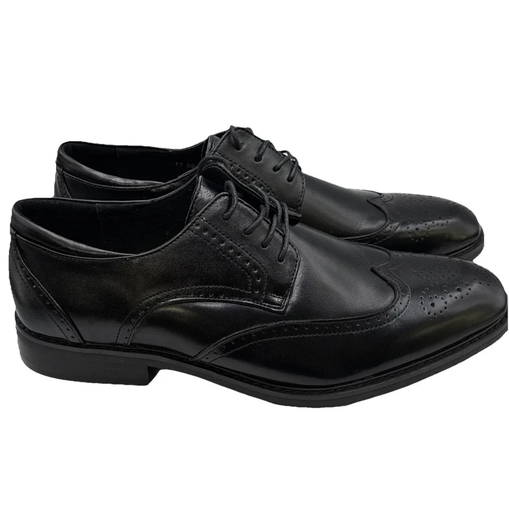 Joseph Abound‎ Men's Black Leather Wingtip Lace-Up Oxford Dress Shoes Size 11 3E